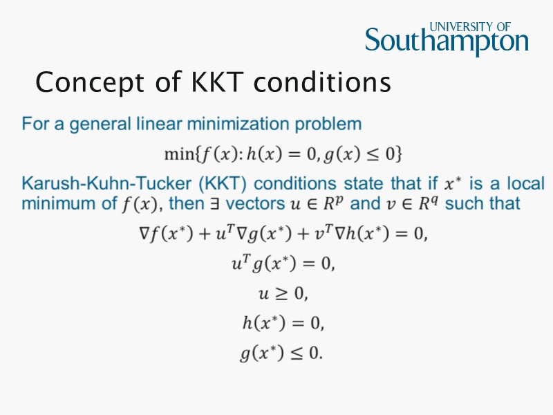 Concept of KKT conditions